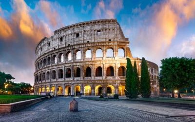 foto di Roma con il colosseo