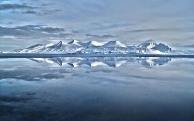 Isole Svalbard foto del ghiacciaio 